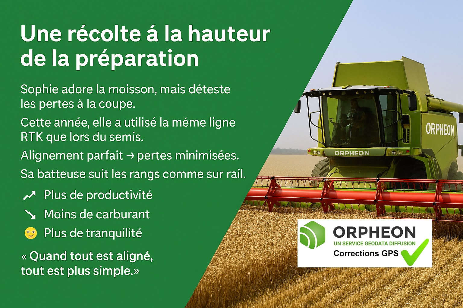 Une récolte à la hauteur de la préparation