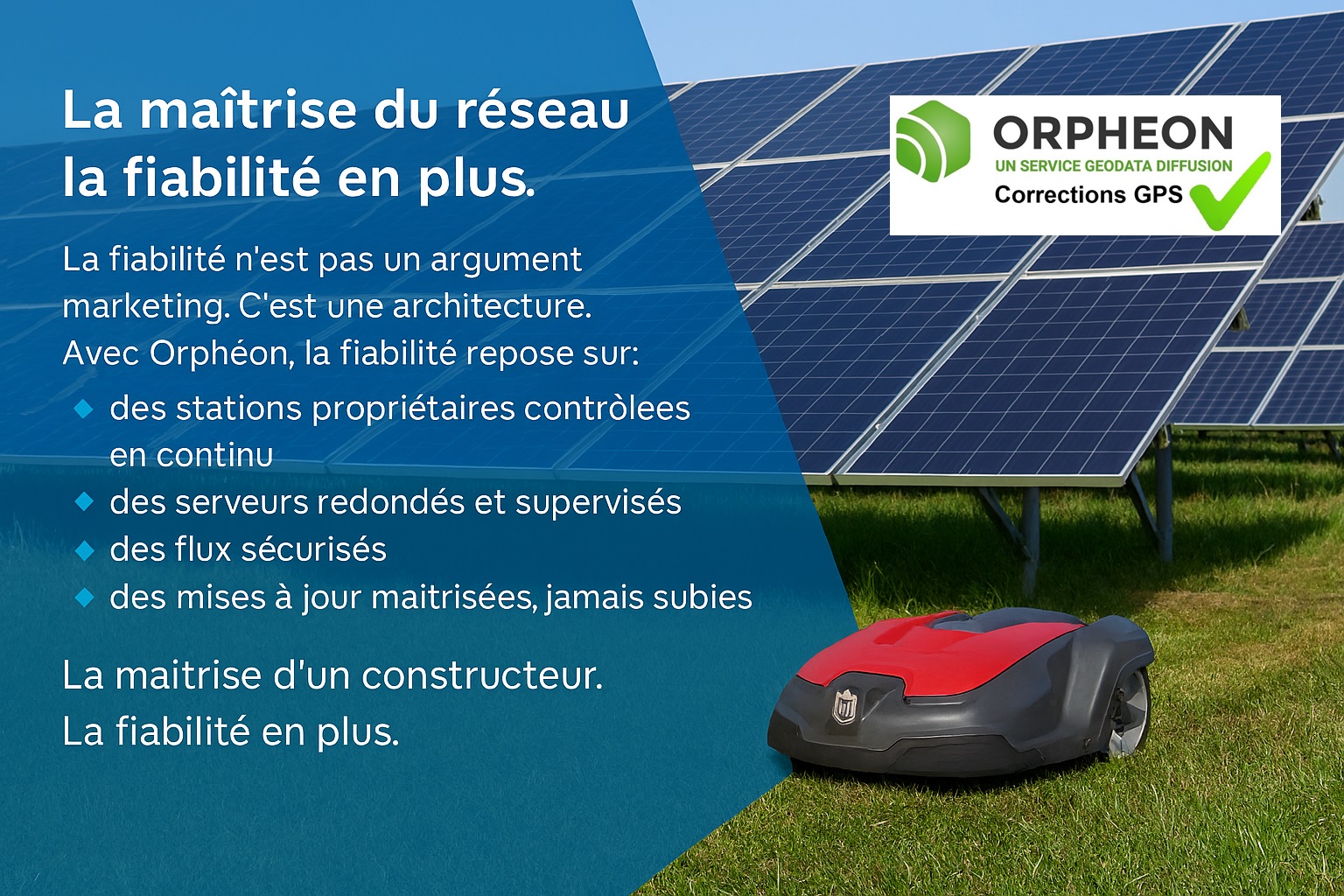 La maîtrise du réseau … la fiabilité en plus