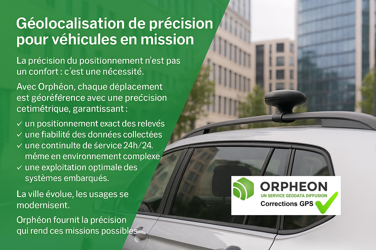 Géolocalisation de précision pour véhicules en mission