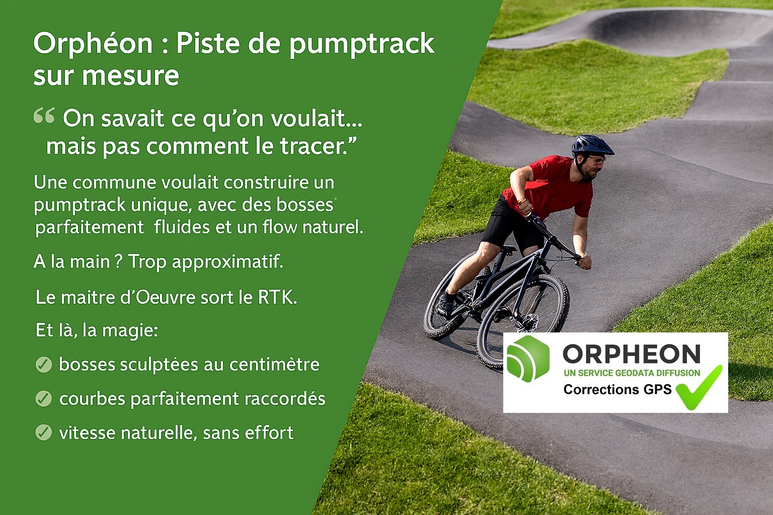 Orpheon :  Piste de pumptrack sur mesure